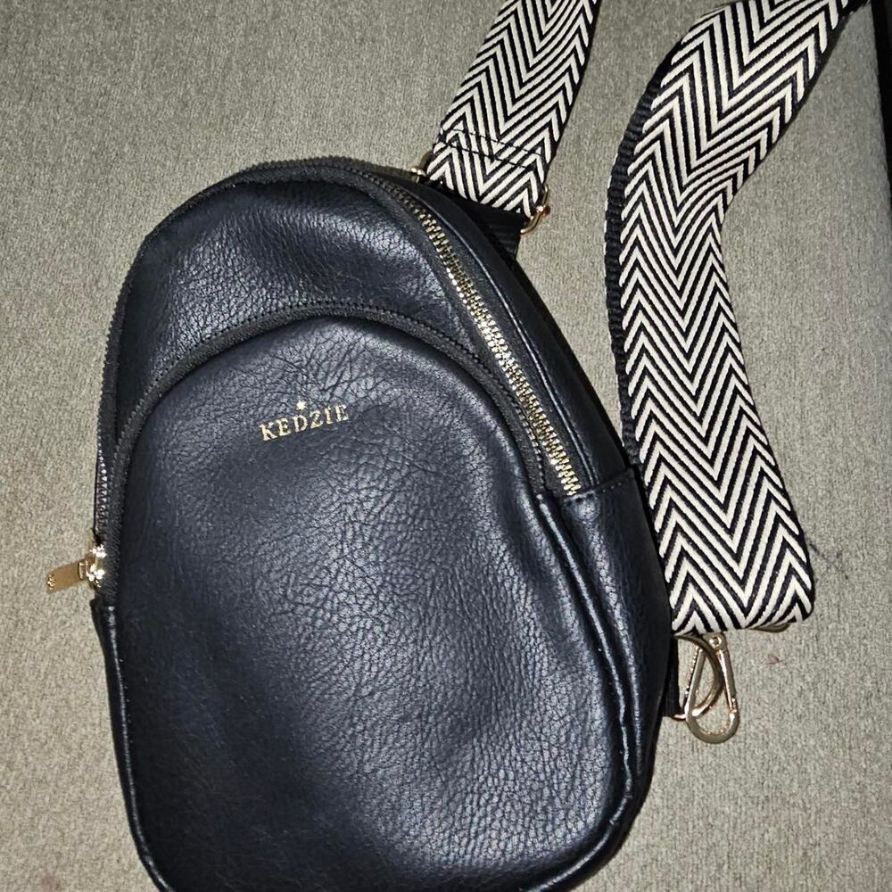 Kedzie black crossbody bag with